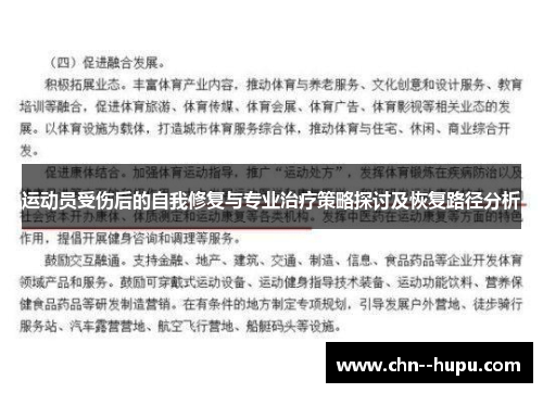 运动员受伤后的自我修复与专业治疗策略探讨及恢复路径分析